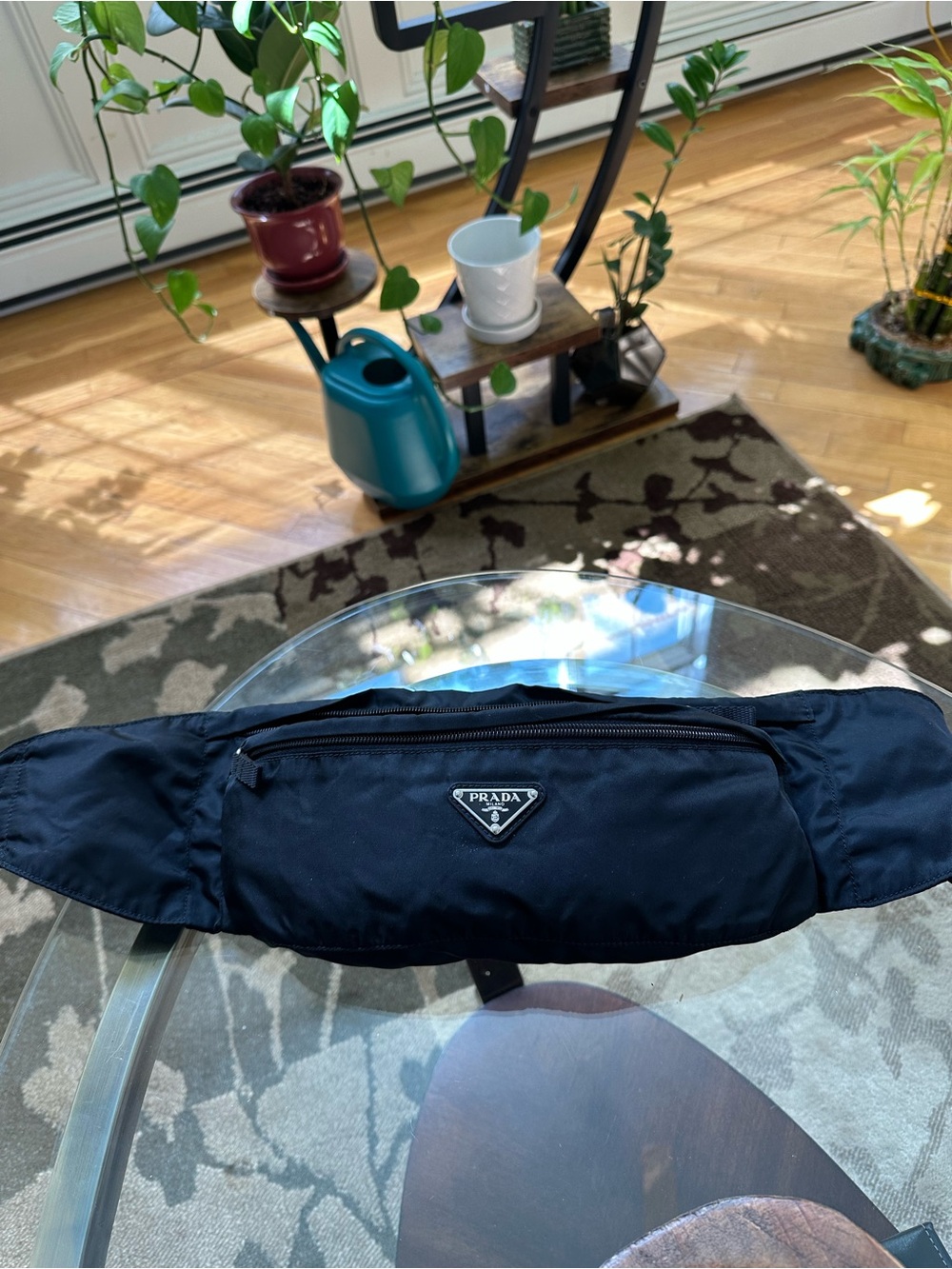 Prada Black Nylon Belt Bag